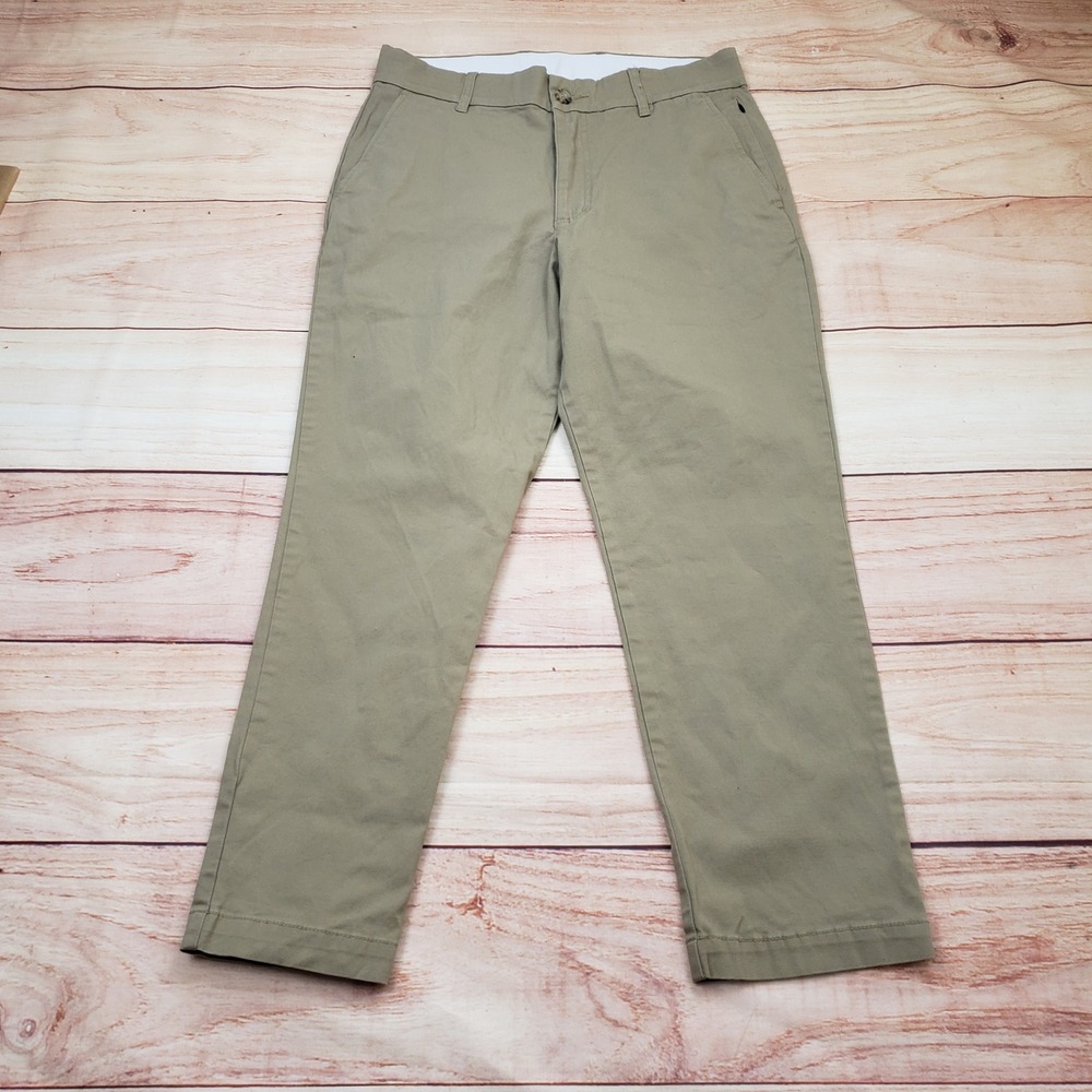 Simple Chino Pants Mens Small Tan Khaki Stretch Trousers Casual SMPT00002